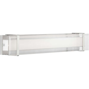 Miter LED LED 34 inch Brushed Nickel Linear Bath Bar Wall Light, Progress LED