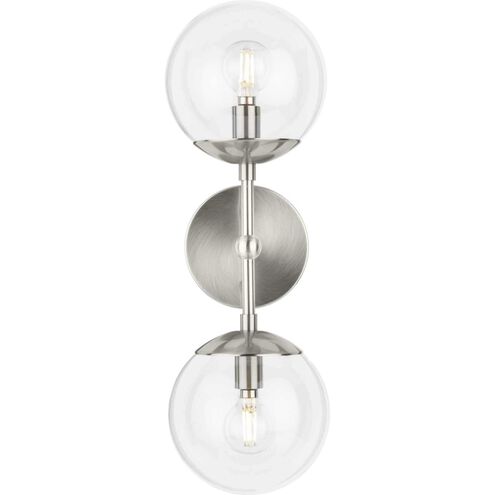 Atwell 2 Light 6.75 inch Brushed Nickel Wall Sconce Wall Light