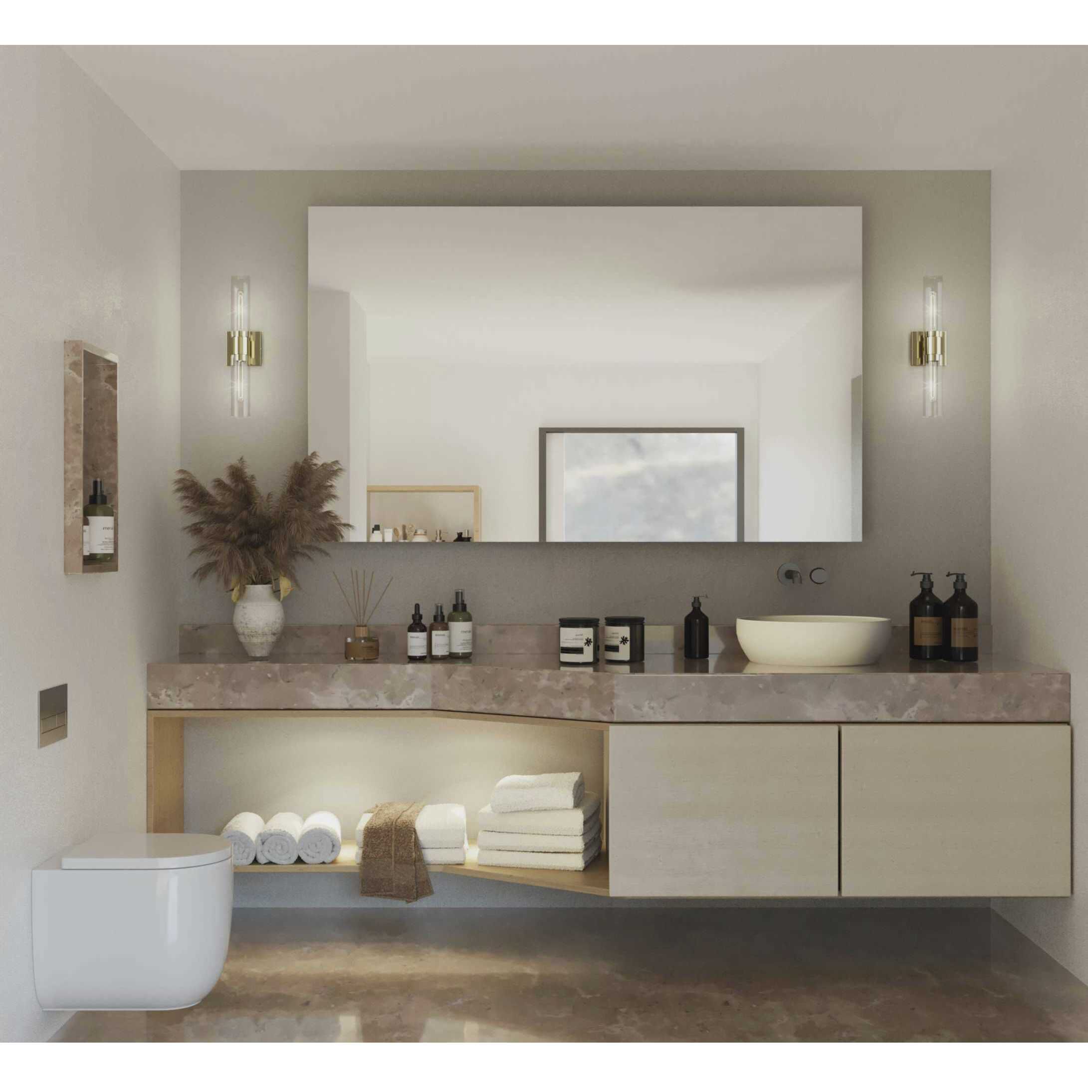 Clarion 2 Light 20 inch Satin Brass Bath Vanity Wall Light