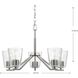 Vertex 5 Light 22.5 inch Brushed Nickel Chandelier Ceiling Light