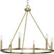 Gilliam 6 Light 27.62 inch Vintage Brass Chandelier Ceiling Light