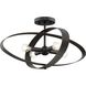 Allegheny 4 Light 24 inch Matte Black Semi-Flush Mount Ceiling Light, Design Series