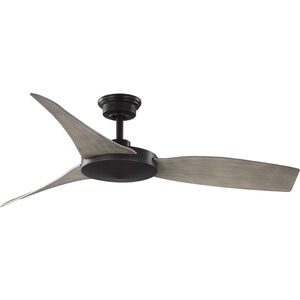 Spicer 54 inch Antique Bronze with Antique Wood Blades Outdoor Ceiling Fan