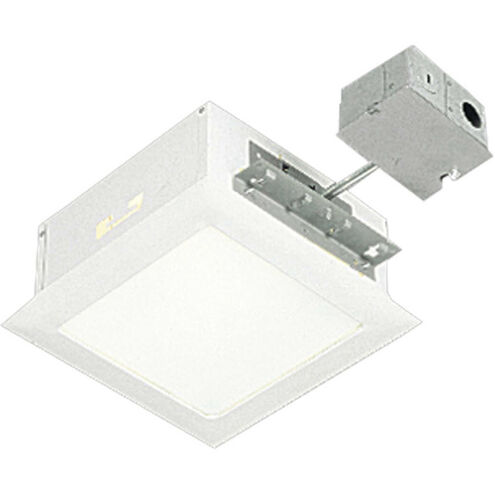 Recessed Complete A19 White Square Recessed Housing and Trim