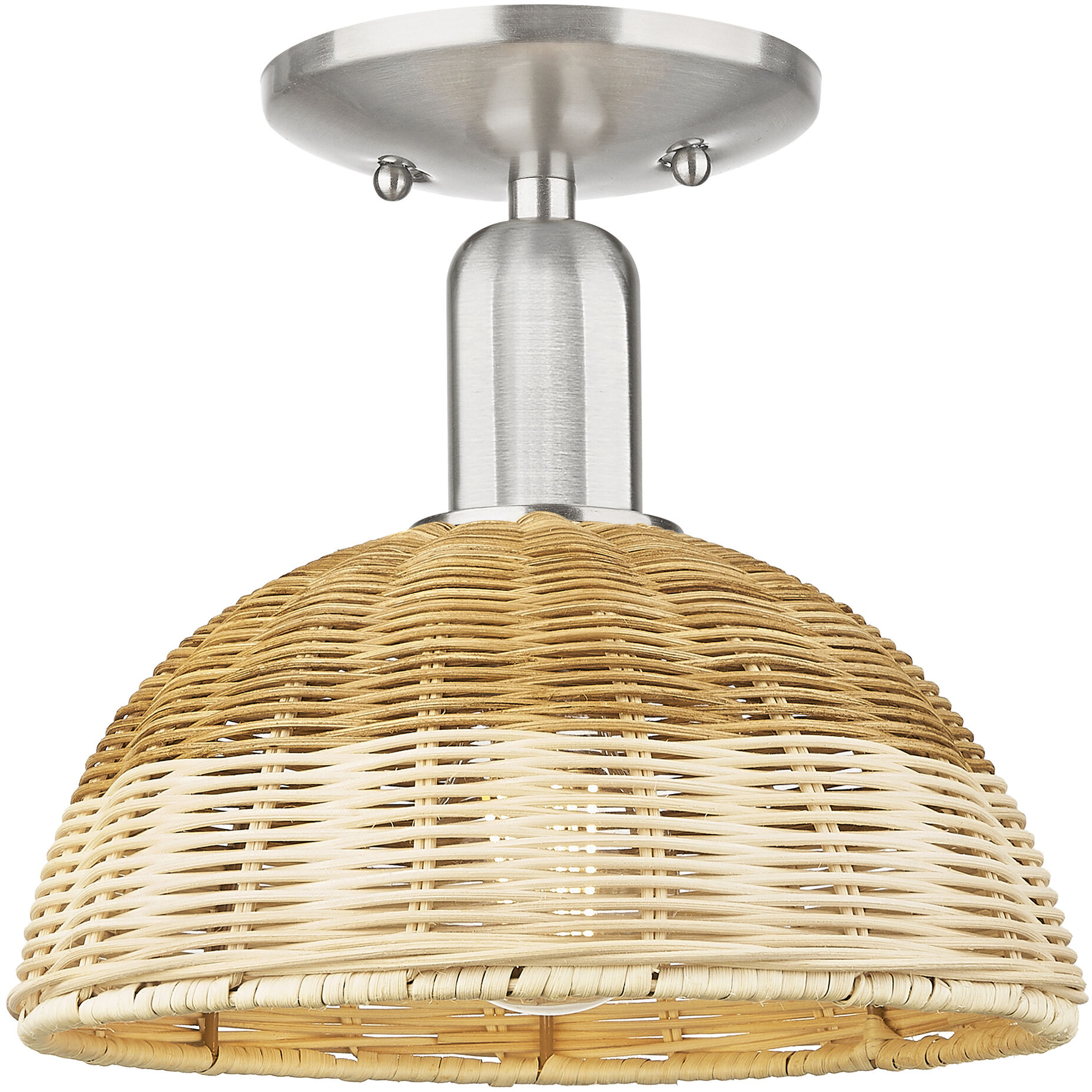 Natural Ballston Dome 1 Light 9.00 inch Semi-Flush Mount