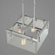 Glayse 4 Light 17 inch Brushed Nickel Semi-Flush Mount Convertible Ceiling Light, Design Series