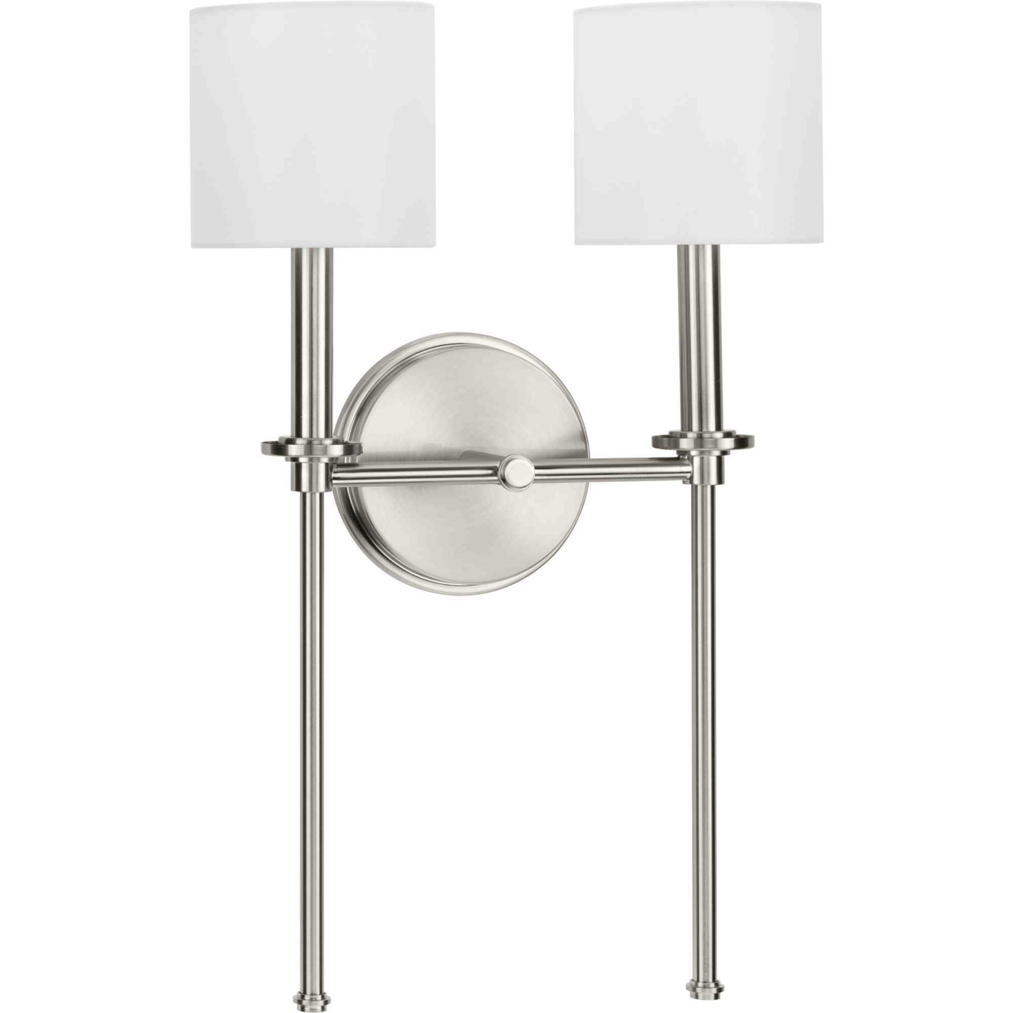 Elara 2 Light 4 inch Brushed Nickel Wall Bracket Wall Light