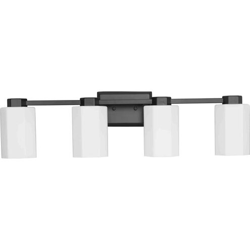 Estrada 4 Light 31.25 inch Matte Black Bathroom Vanity Light Wall Light