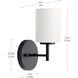 Replay 1 Light 5.13 inch Black Bath Vanity Wall Light