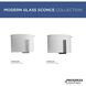Modern Glass Sconce 2 Light 4 inch Brushed Nickel ADA Wall Sconce Wall Light