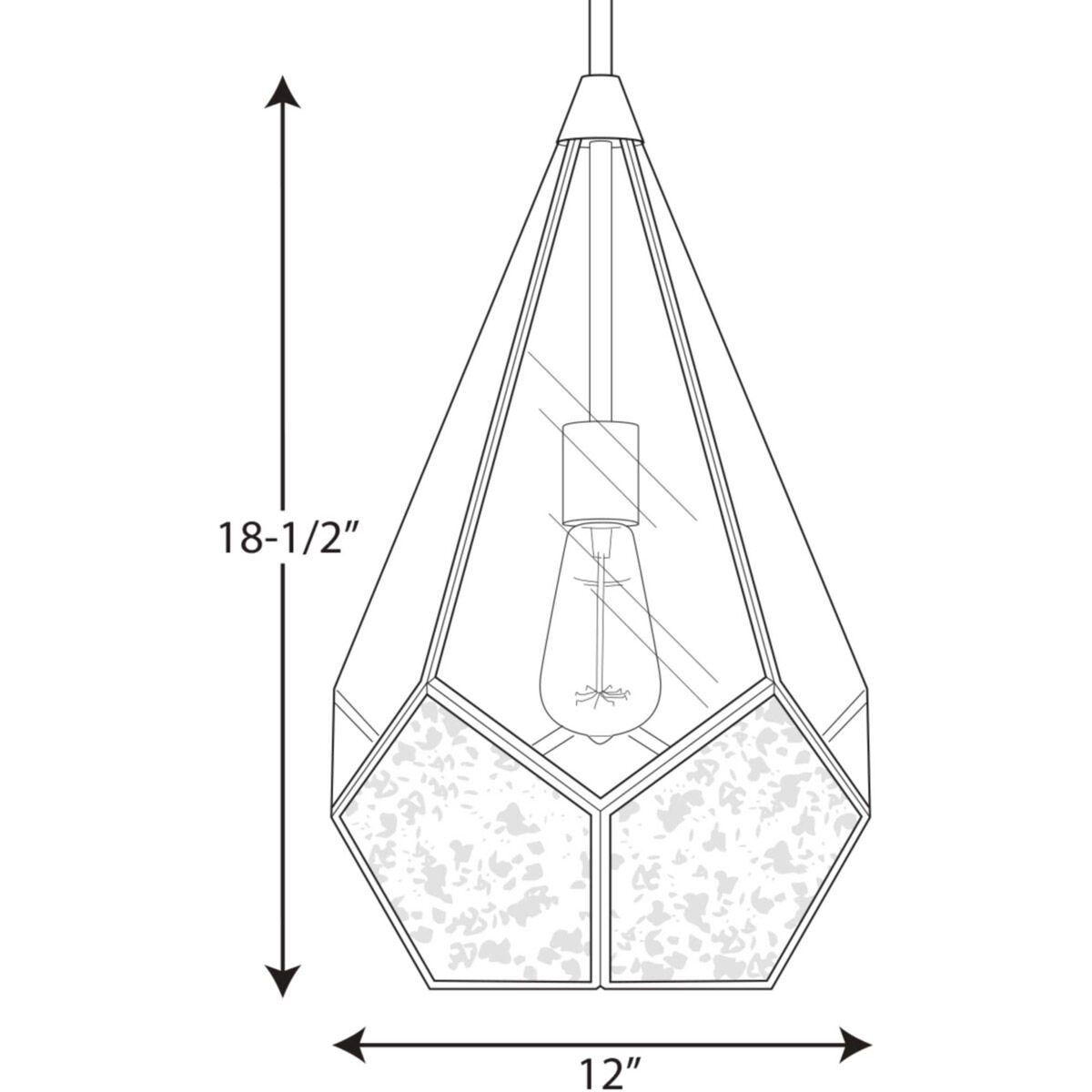 Cinq 1 Light Brushed Nickel Pendant Ceiling Light, Design Series