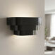 Louvered 1 Light 14 inch Matte Black Wall Sconce Wall Light