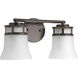 Cascadia 2 Light 16 inch Antique Bronze Bath Vanity Wall Light