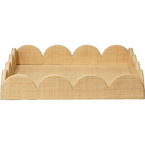 Wonderland Natural Raffia Scalloped Tray