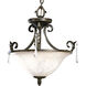 Veranda 2 Light 21 inch Espresso Semi-Flush Mount Ceiling Light