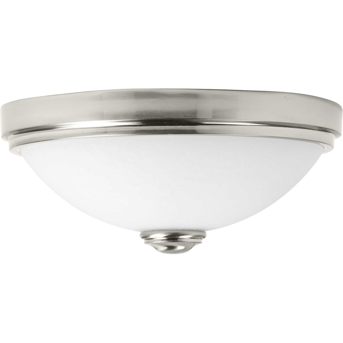 LED Alabaster LED 13 inch Brushed Nickel Flush Mount Ceiling Light, Progress LED