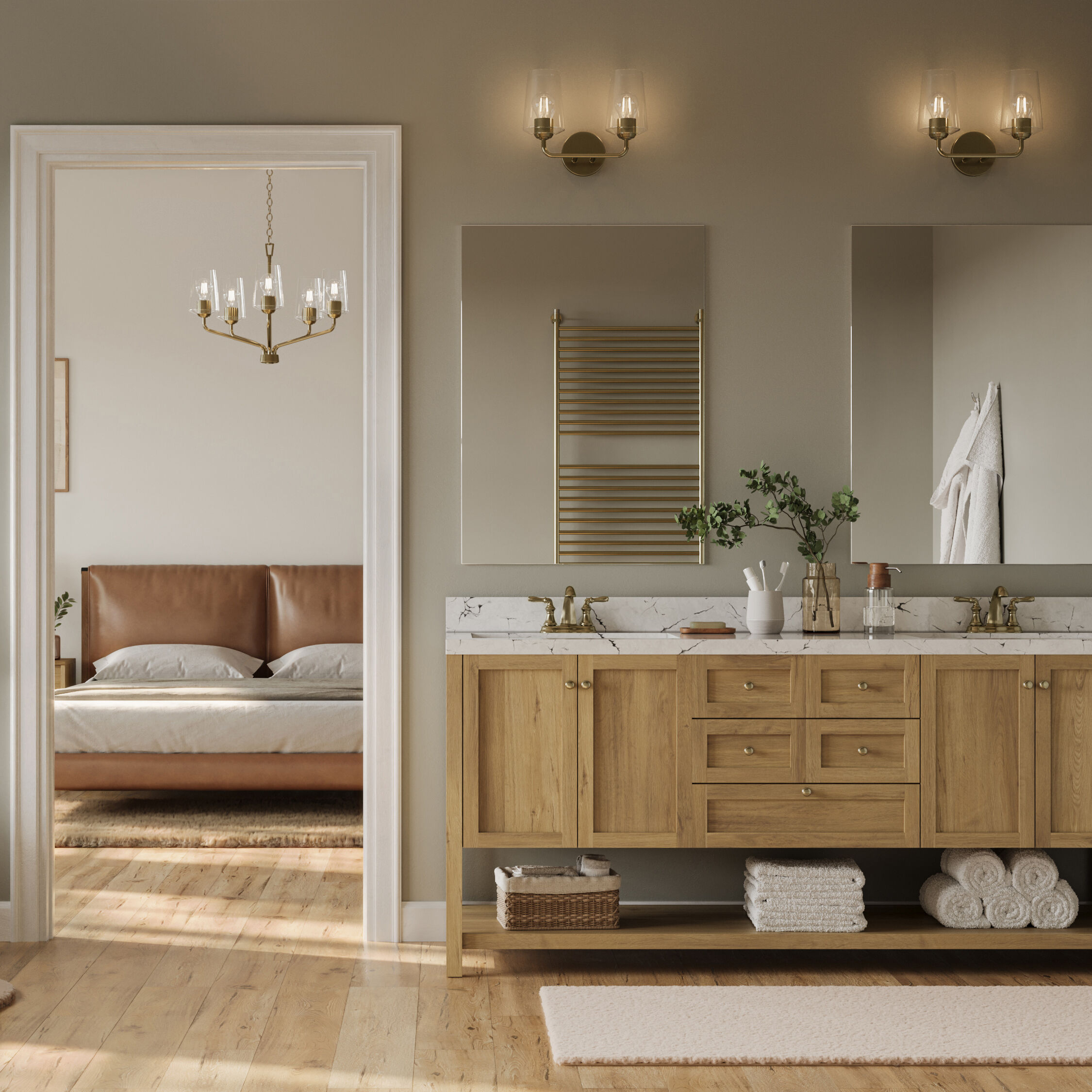 Celino 5 Light 26 inch Champagne Bronze Chandelier Ceiling Light