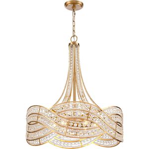 Anastasia 6 Light 23 inch Lacquered Gold Chandelier Ceiling Light