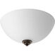 Legend 2 Light 14 inch Antique Bronze Flush Mount Ceiling Light