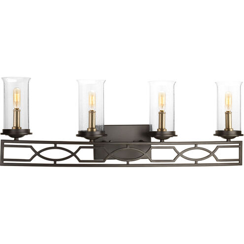 Soiree 4 Light 33.5 inch Antique Bronze Bath Vanity Wall Light, Design Series
