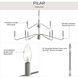 Pilar 9 Light 40 inch Brushed Nickel Chandelier Ceiling Light
