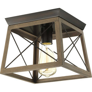 Briarwood 1 Light 9.5 inch Antique Bronze Flush Mount Ceiling Light