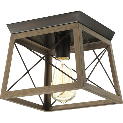 Briarwood 1 Light 9.5 inch Antique Bronze Flush Mount Ceiling Light