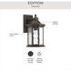 Edition 1 Light 13 inch Antique Bronze Outdoor Wall Lantern, Medium