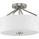 Goodwin 2 Light 13 inch Brushed Nickel Semi-Flush Mount Convertible Ceiling Light