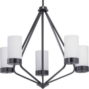 Elevate 5 Light 27 inch Matte Black Chandelier Ceiling Light, Design Series