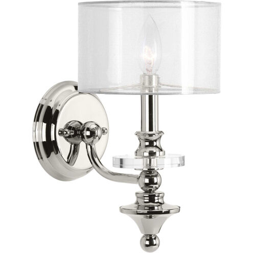 Marche 1 Light 7 inch Polished Nickel Wall Sconce Wall Light, Design Series