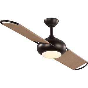 Edisto 54 inch Architectural Bronze with Mushroom Blades Indoor/Outdoor Ceiling Fan, Progress LED