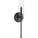 Elara 1 Light 4 inch Matte Black Wall Bracket Wall Light