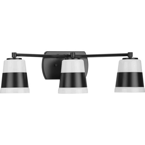 Haven 3 Light 24 inch Matte Black Bath Light Wall Light