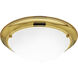 Eclipse 3 Light 19 inch Polished Brass Close-to-Ceiling Ceiling Light