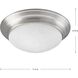 Alabaster Glass 1 Light 11.5 inch Brushed Nickel Flush Mount Ceiling Light
