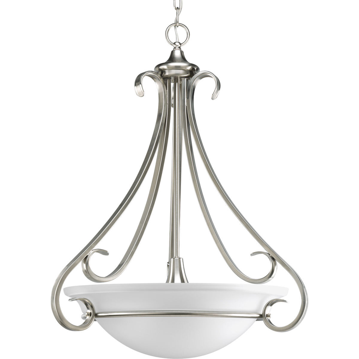 Torino 3 Light 22 inch Brushed Nickel Foyer Pendant Ceiling Light