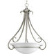 Torino 3 Light 22 inch Brushed Nickel Foyer Pendant Ceiling Light