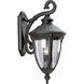 Meridian 3 Light 27 inch Textured Black Outdoor Wall Lantern