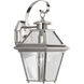 Burlington 1 Light 13 inch Brushed Nickel Outdoor Wall Lantern, Small