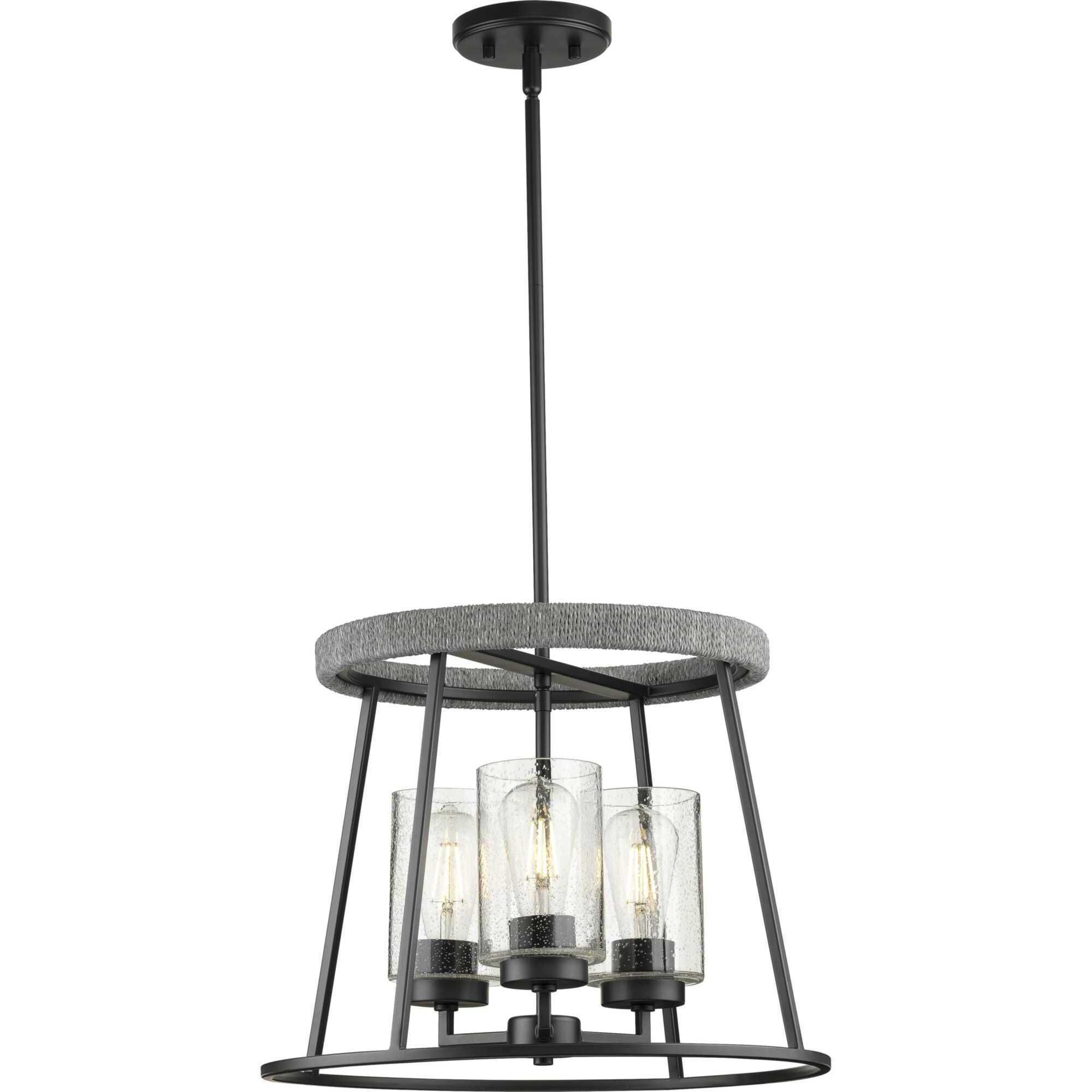 Laramie 3 Light 18.12 inch Matte Black Chandelier Ceiling Light, Design Series