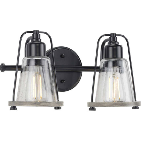 Conway 2 Light 15 inch Matte Black Bath Vanity Wall Light