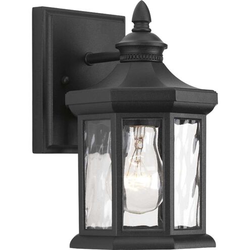 Edition 1 Light 9 inch Textured Black Outdoor Wall Lantern, Small