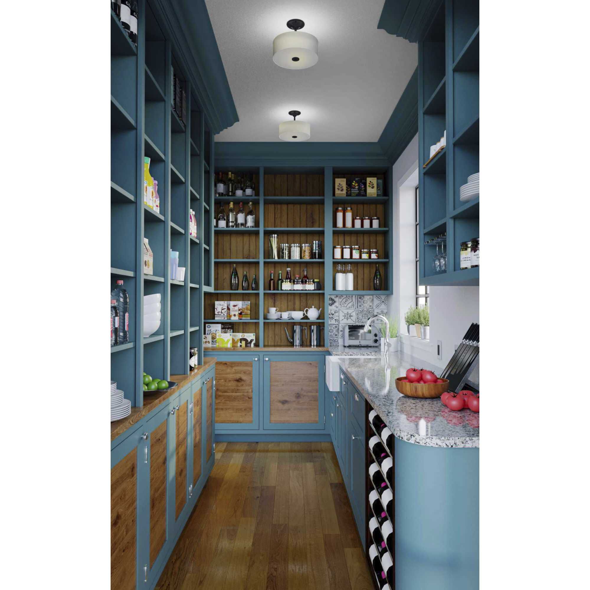 Inspire 2 Light 13 inch Graphite Semi-Flush Mount Ceiling Light