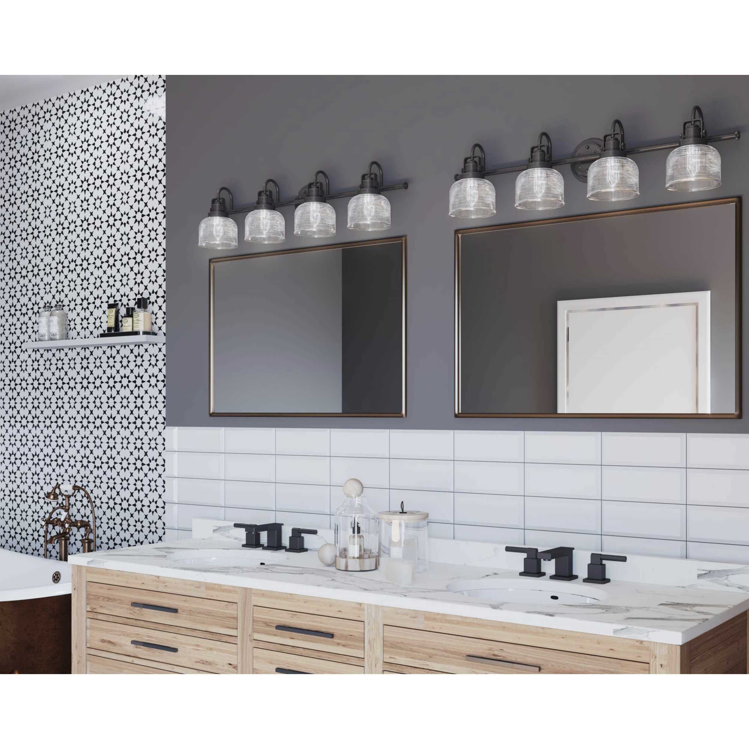 Archie 4 Light 35.5 inch Venetian Bronze Bath Vanity Wall Light