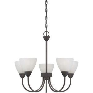 Tia 5 Light 22.5 inch Painted Bronze Chandelier Ceiling Light
