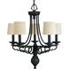Meeting Street 5 Light 20 inch Forged Black Chandelier Ceiling Light