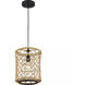 Chandra 1 Light 10 inch Matte Black Mini Pendant Ceiling Light, Design Series