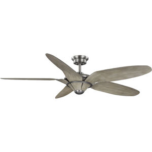 Mesilla 60 inch Antique Nickel with White Barnwood Blades Outdoor Ceiling Fan