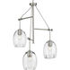 Caisson 3 Light Brushed Nickel Pendant Ceiling Light